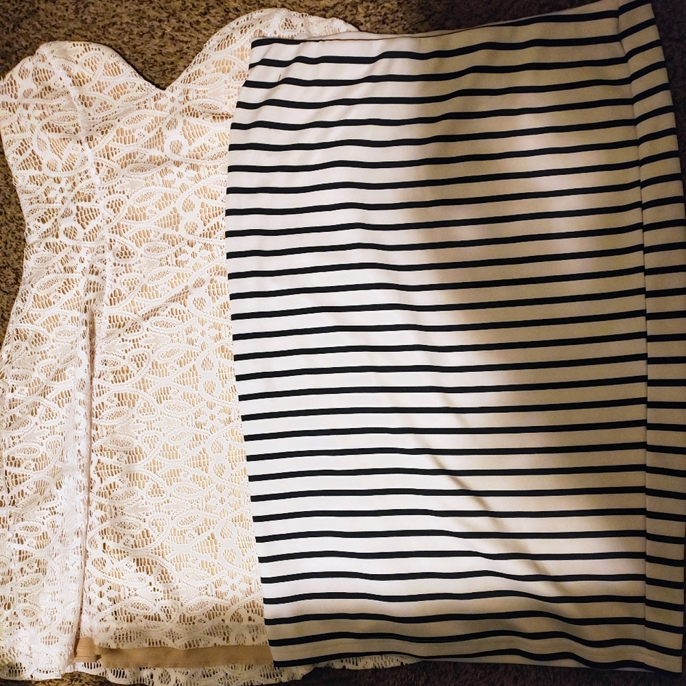 Two Strapless Dresses ~ Large